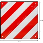 Reflective Aluminum Sign For Vehicle - 2 In 1 Red White Rear Warning Sign